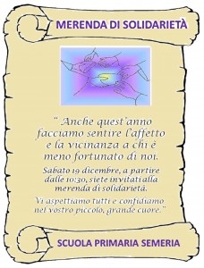 merenda di solidarietà Semeria