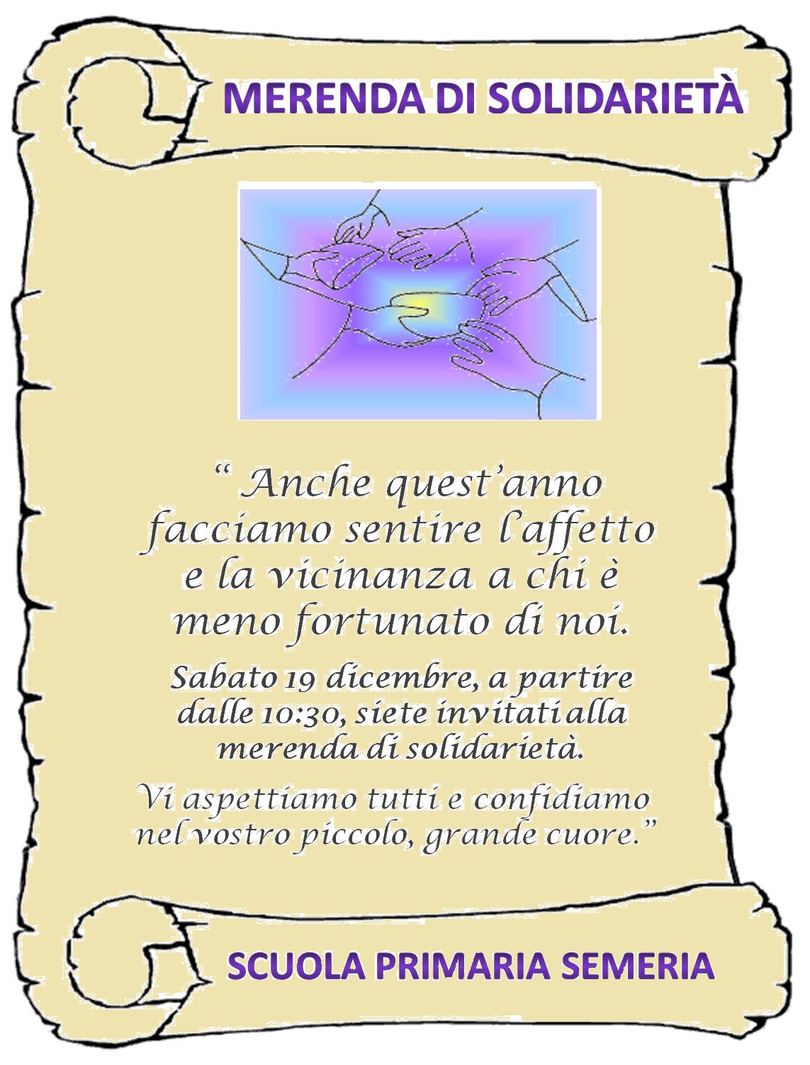 merenda di solidarietà Semeria